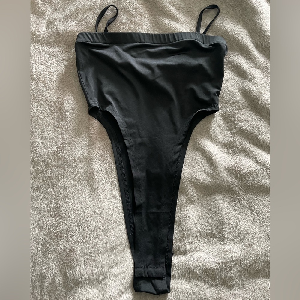 Black Tub Deep Cut Body Suit